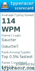Scorecard for user saucter