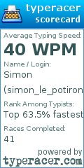 Scorecard for user simon_le_potiron