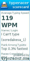 Scorecard for user soredakesa_1