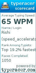 Scorecard for user speed_accelerator