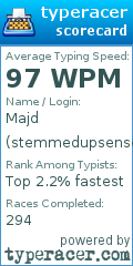 Scorecard for user stemmedupsense