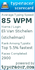 Scorecard for user stichelman