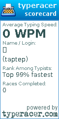 Scorecard for user taptep