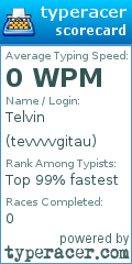 Scorecard for user tevvvvgitau
