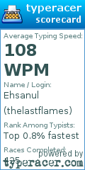 Scorecard for user thelastflames