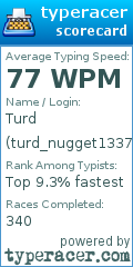 Scorecard for user turd_nugget1337