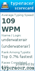 Scorecard for user underwaterair