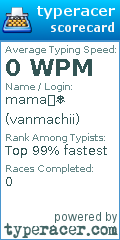 Scorecard for user vanmachii