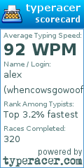Scorecard for user whencowsgowoof